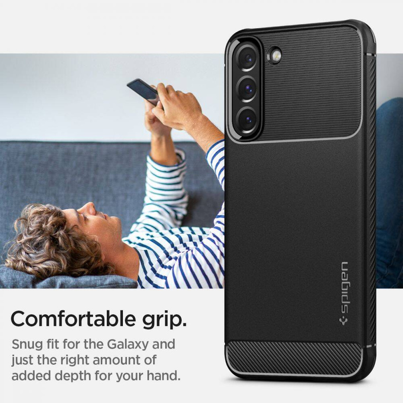 Case SAMSUNG GALAXY S22 Spigen Rugged Armor Matte black
