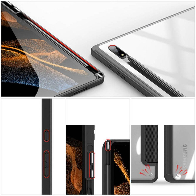 Case SAMSUNG GALAXY TAB S8 ULTRA 14.6 X900 / X906 Dux Ducis Toby Wallet with a Flap Books Leatherette black