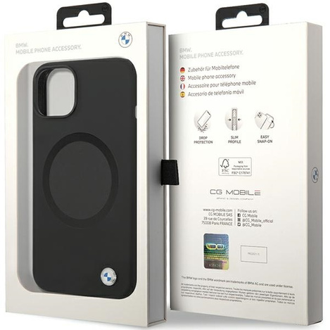 Original Case IPHONE 14 BMW Signature Liquid Silicone MagSafe (BMHMP14SSILBK2) black