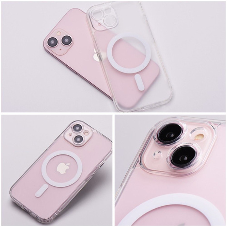 Futerał FROST MAG COVER z ochroną aparatu kompatybilny z MagSafe do IPHONE 14 Pro transparentny