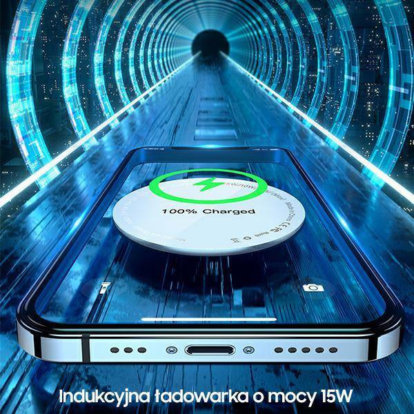 USAMS Ład. indukcyjna US-CD160 magnetic W2 15W aluminiowa iPhone 12 series srebrny/silver CD160DZ01