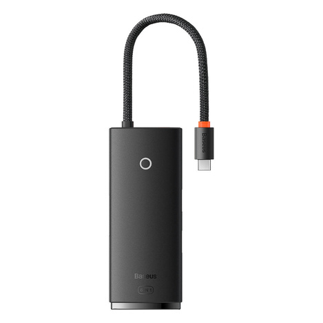 Baseus Lite Series multifunktionaler HUB USB Typ C - 2 x USB 3.0 / USB Typ C PD / HDMI 1,4 / SD / TF schwarz (WKQX050101)