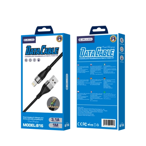 JELLICO kabel B16 Lightning 3.1A 1M Czarny