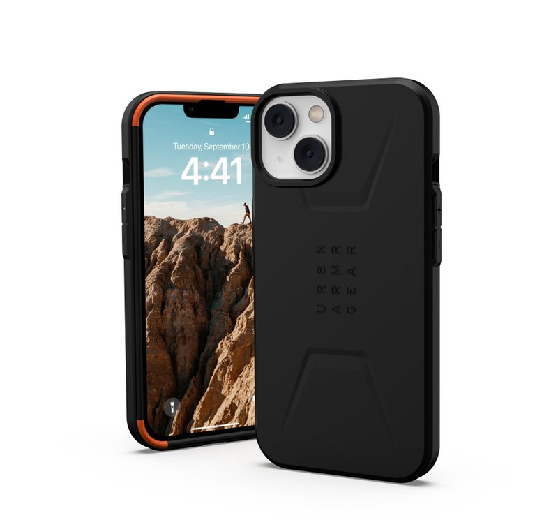 UAG Civilian - Schutzhülle für iPhone 14 Plus, kompatibel mit MagSafe (schwarz)