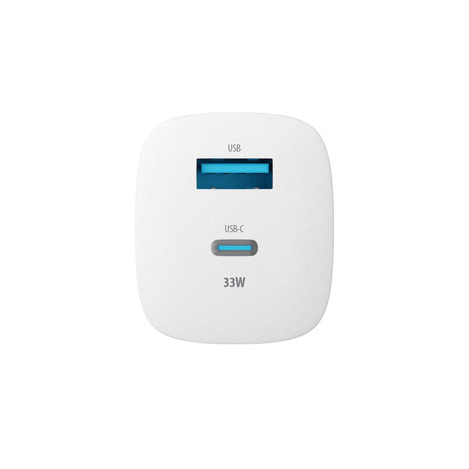 Forever ładowarka sieciowa GaN PD QC TC-05 1x USB-C + 1x USB 33W biała