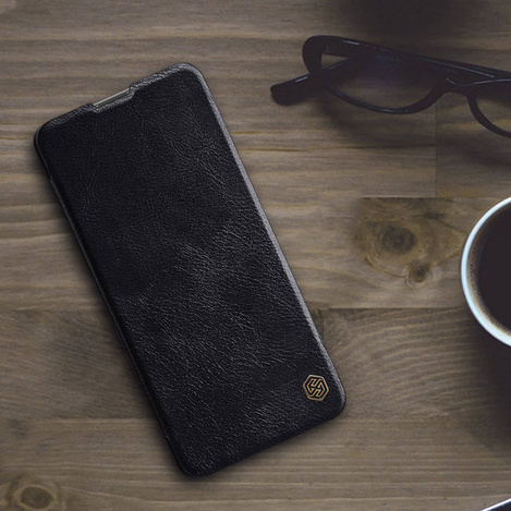 Nillkin Qin Case Cover für Xiaomi Redmi Note 11 Pro + (China) / Redmi Note 11 Pro (China) Kameraschutz Holster Cover Flip Cover Braun