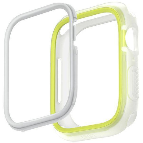 Etui APPLE WATCH 4 / 5 / 6 / 7 / 8 / SE ( 40 / 41 MM) UNIQ Moduo limonkowo - białe