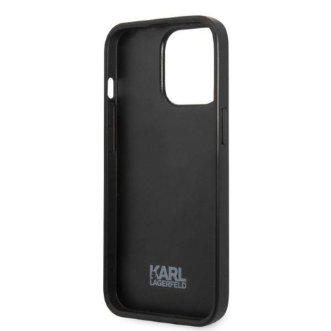 Original Handyhülle IPHONE 13 PRO Karl Lagerfeld Hardcase Monogram Ikonik Patch blau