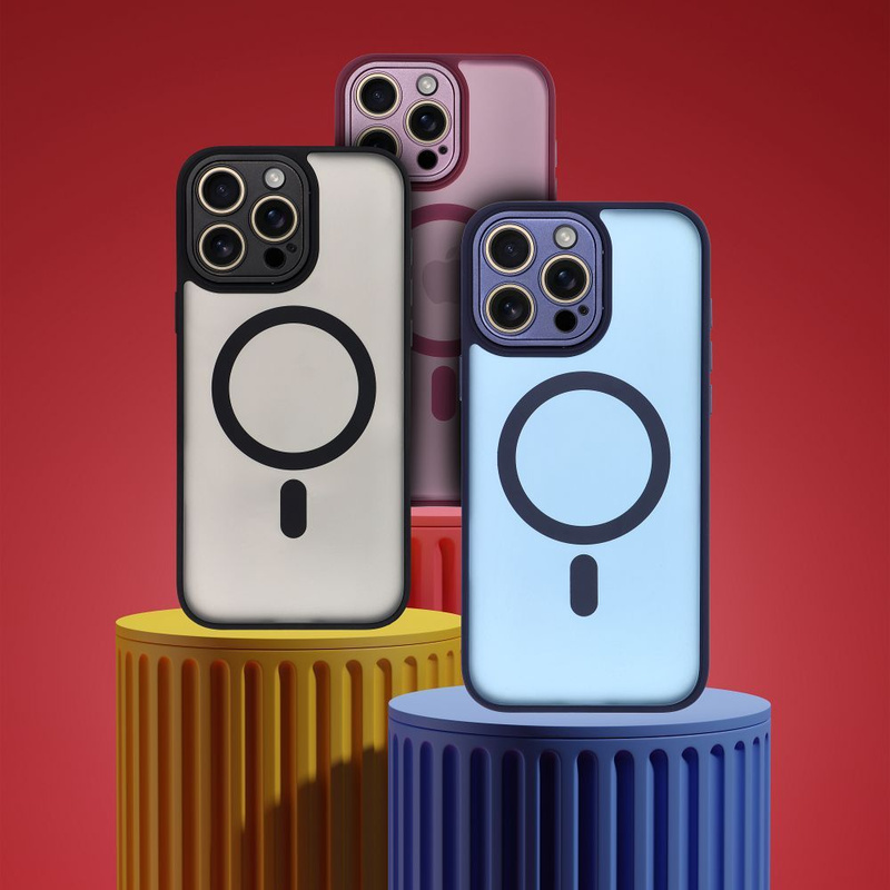 Futerał VARIETE MAG COVER kompatybilny z MagSafe do IPHONE 15 PRO granatowy