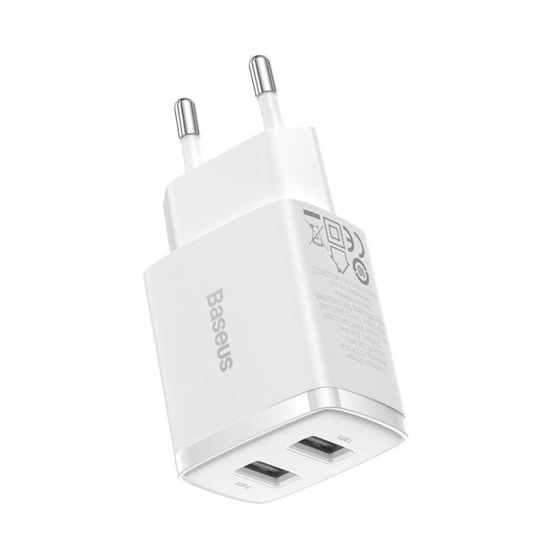 Baseus  Compact  Charger 2U 10.5W EU White