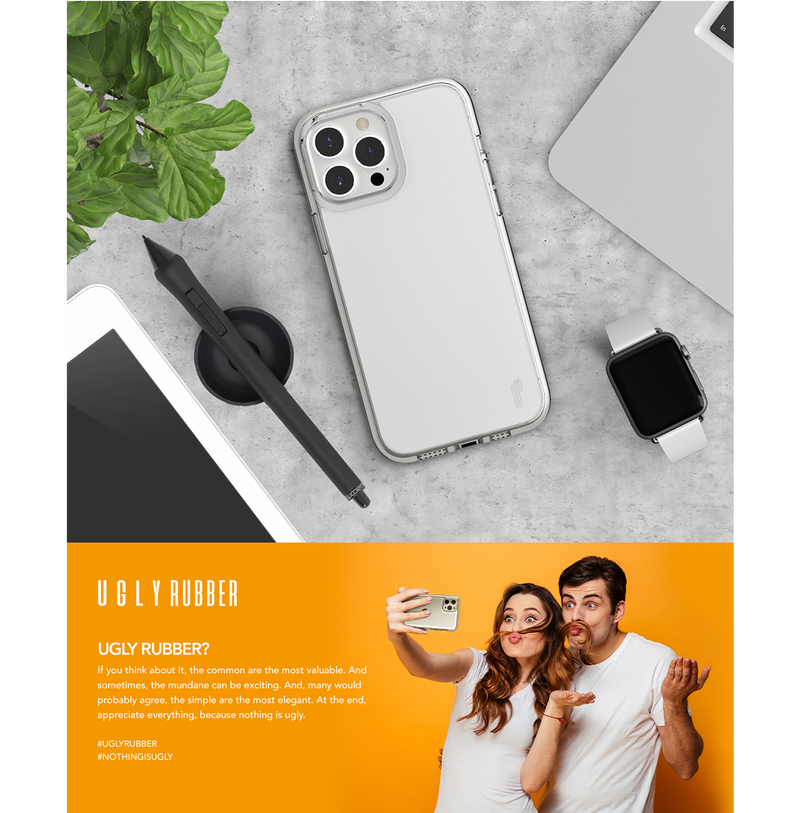 Ugly Rubber nakładka Pure do Samsung S22 transparentna