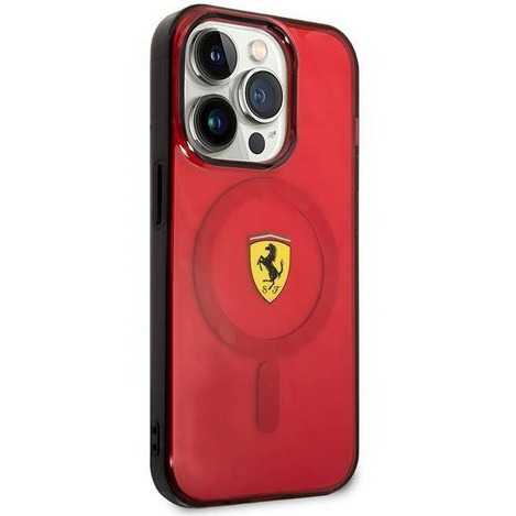 Ferrari FEHMP14XURKR iPhone 14 Pro Max 6.7" czerwony/red hardcase Translucent Magsafe