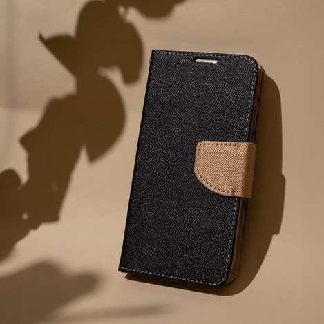 Etui Smart Fancy do iPhone 16 Plus 6,7" czarno-złote