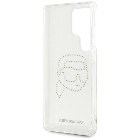 Etui Karl Lagerfeld Rhinestones Karl Head Logo Samsung Galaxy S25 Ultra przezroczysty