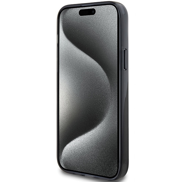 Karl Lagerfeld KLHMP15SHMRSKCK iPhone 15 6.1&quot; black/black hardcase Ring Stand Karl&amp;Choupette MagSafe
