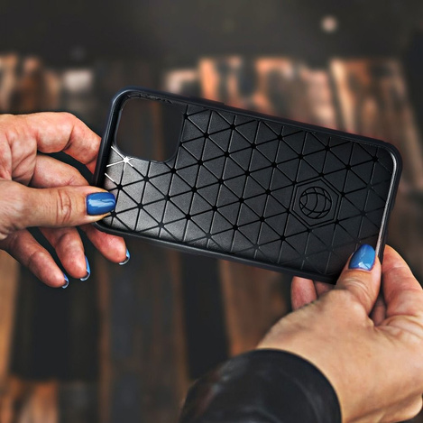 Futerał CARBON do IPHONE SE 2020 czarny