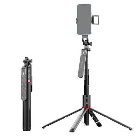 Blavec Selfie Stick Aluminium Fusion P08 tripod + pilot + 1 lampa 2,2 metra (SSFP08-TR1LB22) czarny