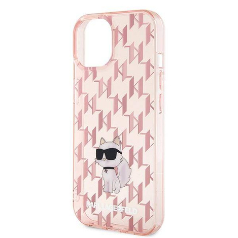 Karl Lagerfeld nakładka do iPhone 15 6,1" KLHCP15SHNCMKLP różowe HC IML C Monogram