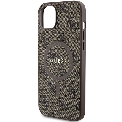 Oryginalne Etui GUESS Hardcase GUHMP14SG4GFRW do iPhone 14 (Kompatybilny z Magsafe / 4G Ring classic logo / brązowy)