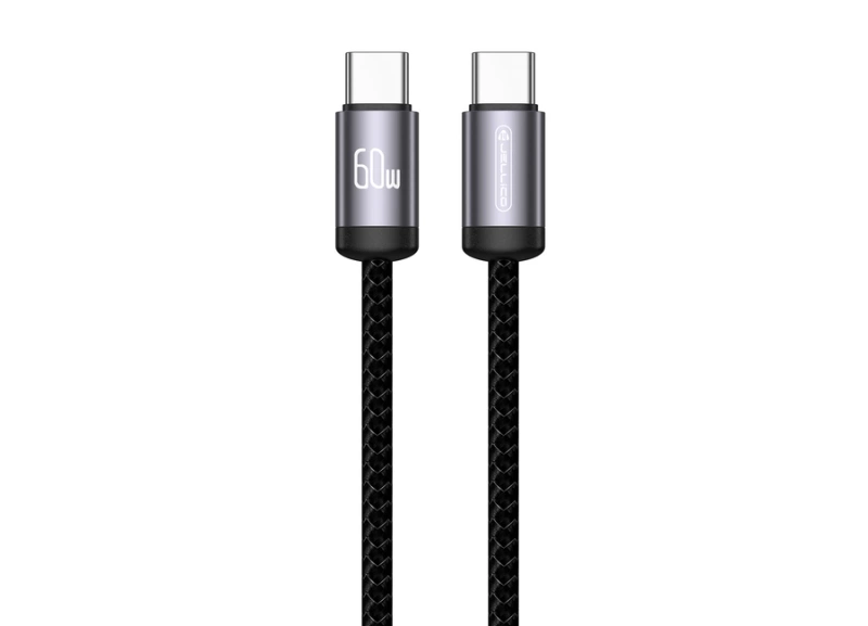 JELLICO kabel B27 USB-C - USB-C PD 60W 1M Czarny