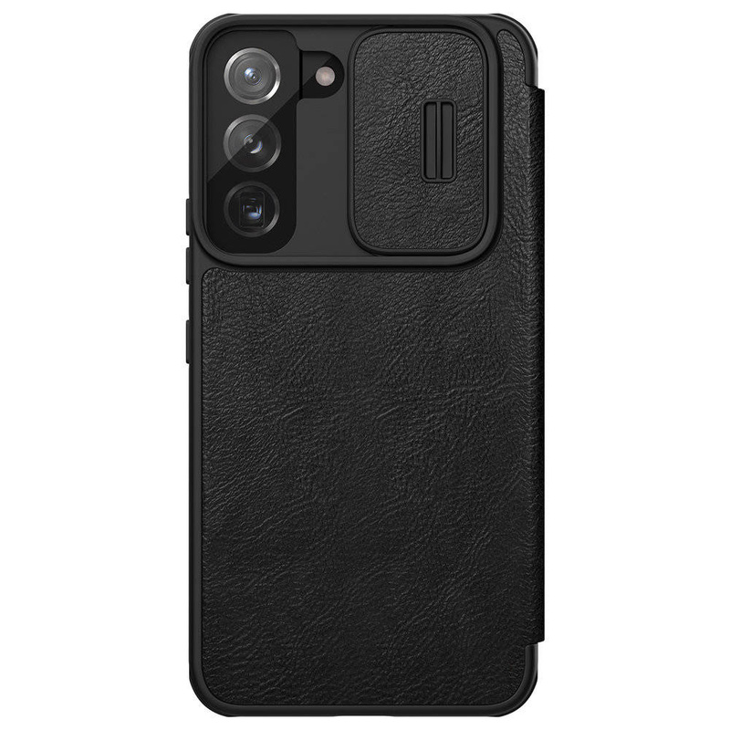 Nillkin Qin Leather Pro Case Hülle für Samsung Galaxy S22+ (S22 Plus) Kameraschutz Holster Cover Flip Cover Schwarz