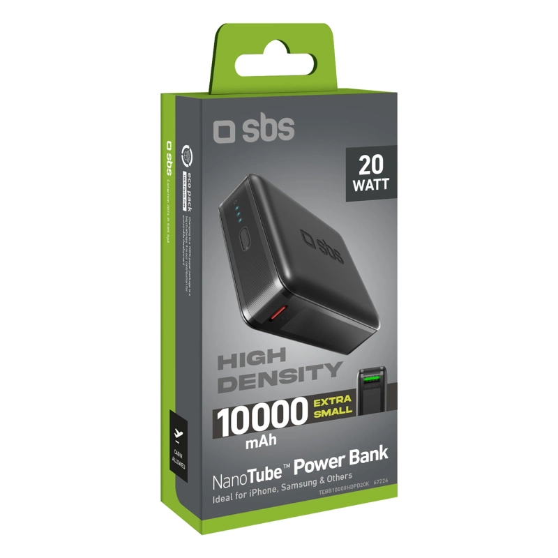 Powerbank SBS TEBB10000HDPD20K 10000 mAh mit Power Delivery - schwarz