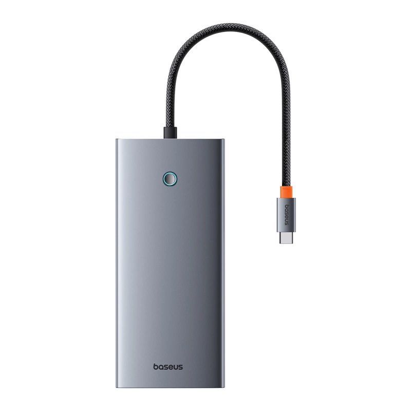 HUB Baseus PortalJoy Series 13in1 USB-C – 2x HDMI / DP / VGA / USB-A 3.1 / USB-C 3.1 / USB-A 2.0 / PD / RJ45 / SD / TF / AUX – grau