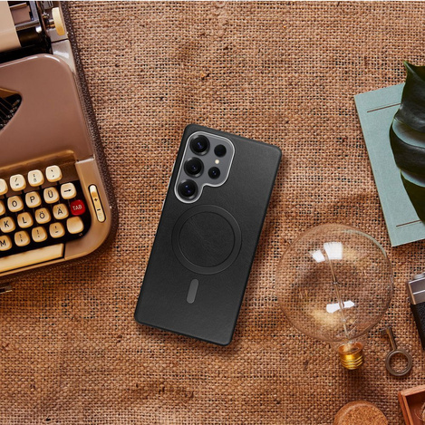 Futerał GENTLEMAN MAG COVER kompatybilny z MagSafe do SAMSUNG S25 ULTRA czarny