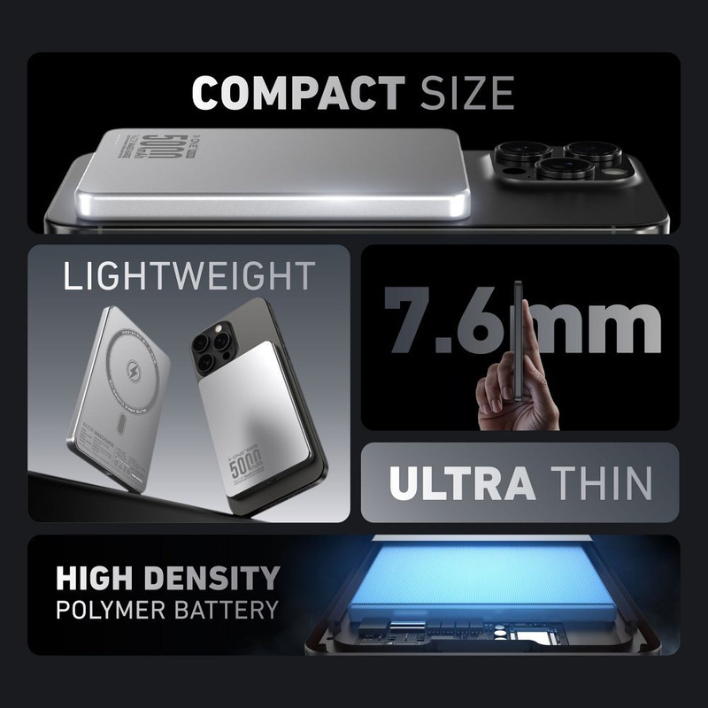 X-ONE Razor Magcharge Ultraslim (7,6mm) power bank 5000mAh
