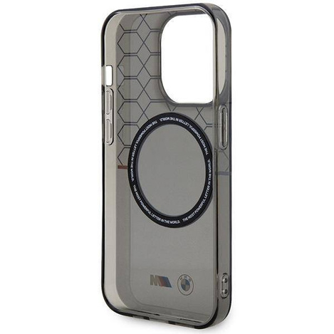 Case BMW BMHMP14XHGPK iPhone 14 Pro Max 6.7" grey/grey hardcase Pattern MagSafe