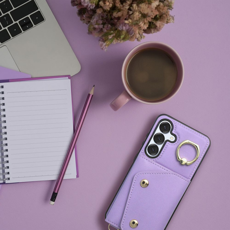 Futerał portfel WONDER dla SAMSUNG S25 liliowy