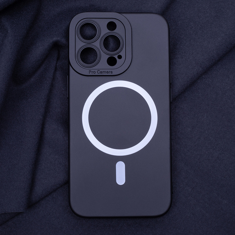 Nakładka Silicon Mag do iPhone 16 Pro Max 6,9" czarna