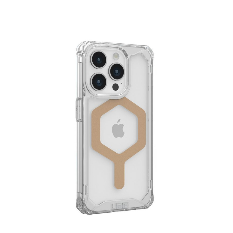 UAG Plyo Magsafe - Schutzhülle für iPhone 15 Pro kompatibel mit MagSafe (Eisgold)