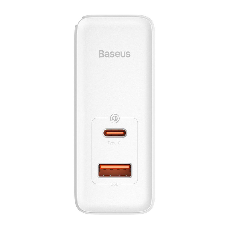 Baseus GaN5 Pro Fast Universal GaN USB Ladegerät Typ C / USB 100W PD3.0, QC4.0+, AFC weiß (CCGP090202)