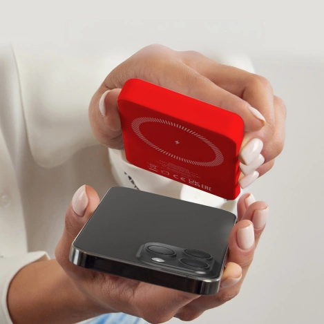 Powerbank SBS TEBB5000MAG1CR 5000 mAh kompatibel mit MagSafe - rot