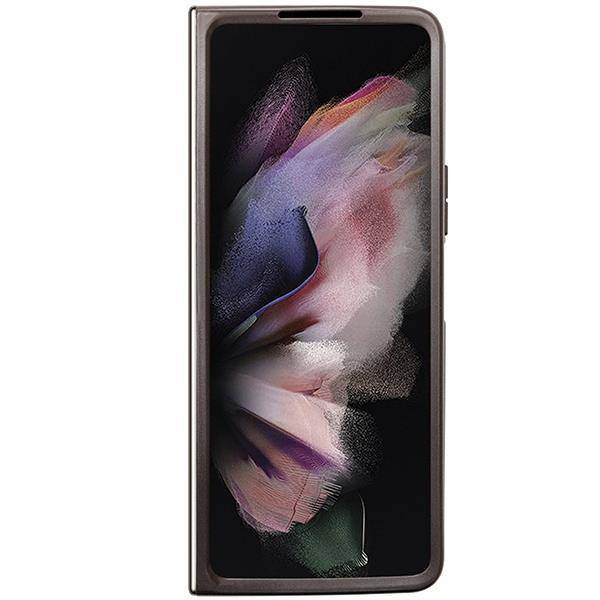 Guess nakładka do Samsung Z Fold5 GUHCZFD5P4TDPW czarna Leather 4G Triangle Strass