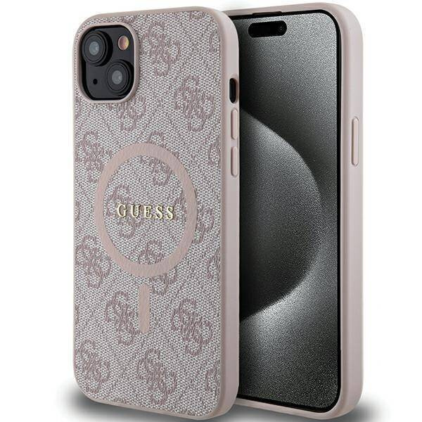 Oryginalne Etui GUESS Hardcase GUHMP14SG4GFRP do iPhone 14 (Kompatybilny z Magsafe / 4G Ring classic logo / różowy)
