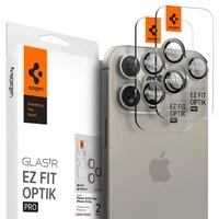 Spigen Optik.tR EZ Fit Kameraschutz für iPhone 14 Pro / Pro Max / 15 Pro / Pro Max - natürliches Titan 2 Stk.