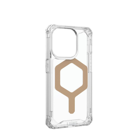 UAG Plyo Magsafe - Schutzhülle für iPhone 15 Pro kompatibel mit MagSafe (Eisgold)
