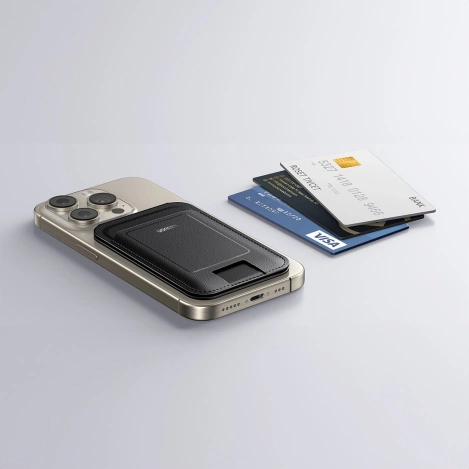 Portfel Ugreen Magnetic Wallet 45165 magnetyczny MagSafe z podstawką - czarny