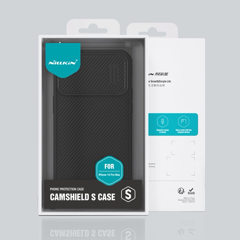 Nillkin CamShield S Hülle iPhone 14 Pro Max Gepanzerte Abdeckung Kameraschutz Blau