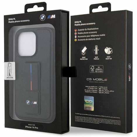Case BMW BMHCP14X22GSLK iPhone 14 Pro Max 6.7&quot; black/black hardcase Grip Hot Stamp