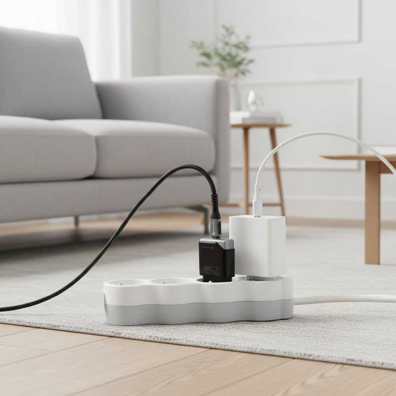 Ładowarka sieciowa do telefonu Forcell F-Energy Ultra Slim GaN III USB C PD QC4.0 3A 25W B125101-E czarna