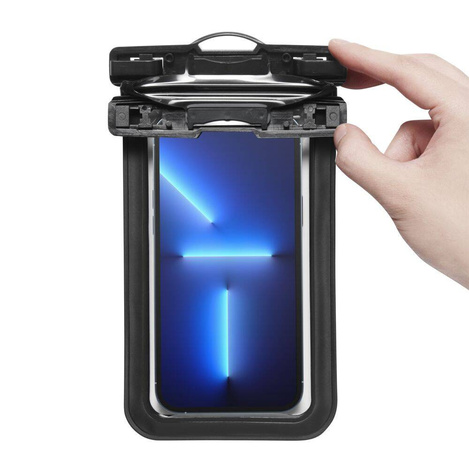 Spigen A601 WASSERDICHTE UNIVERSALHÜLLE 2ER-PACK SCHWARZ