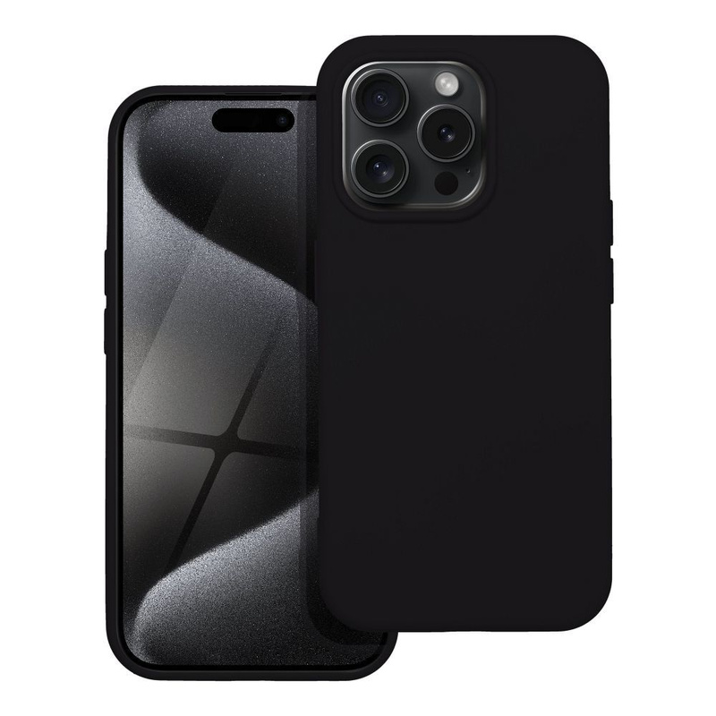 Futerał SILICONE do IPHONE 15 PRO czarny