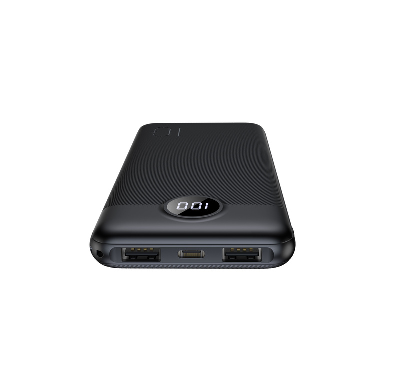 Bateria zewnętrzna (Powerbank) VEGER L10 - 10 000mAh LCD czarny (W1105)