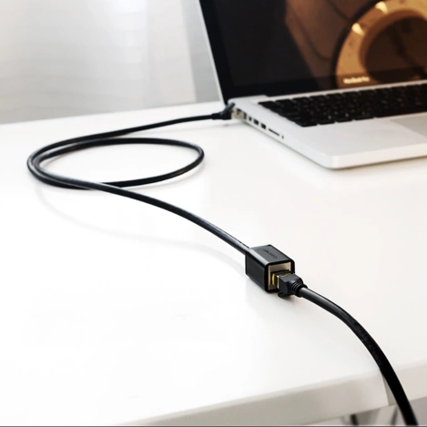 Ugreen przedłużacz kabel internetowy Ethernet RJ45 Cat 6 FTP 1000 Mbps 1 m czarny (NW112 11279)
