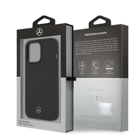 Case IPHONE 13 PRO Mercedes Hardcase Silicone MagSafe (MEHMP13LSILBK) black