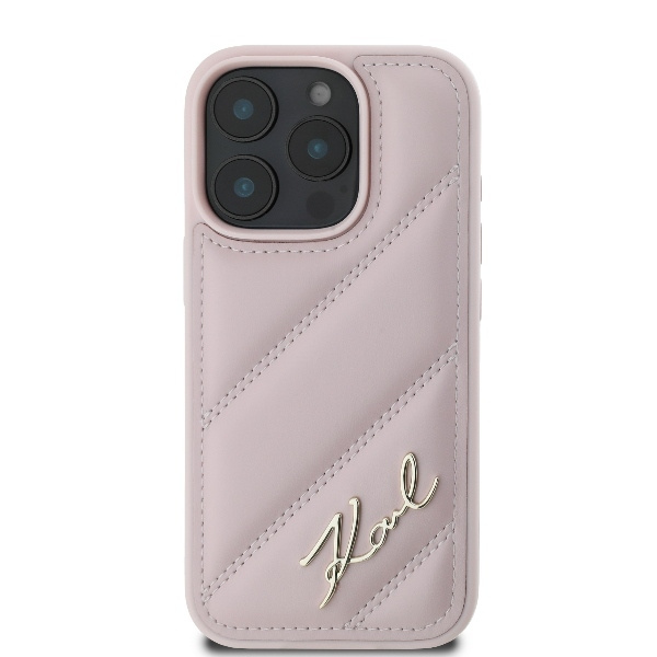 Karl Lagerfeld KLHCP16LPQDSMGP iPhone 16 Pro 6.3" różowy/pink hardcase Quilted Signature