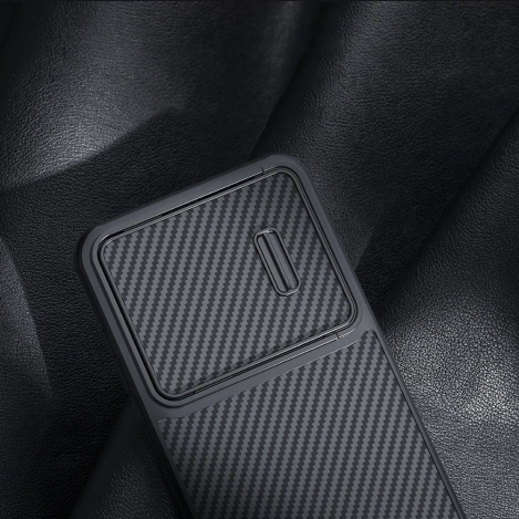 Nillkin Synthetic Fiber S Case für Samsung Galaxy S23+, Kameraabdeckung, schwarz